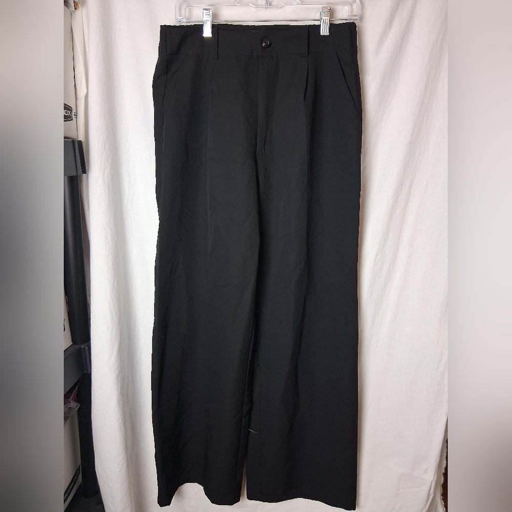 Madden NYC Black Wide Leg Dress Pants Large